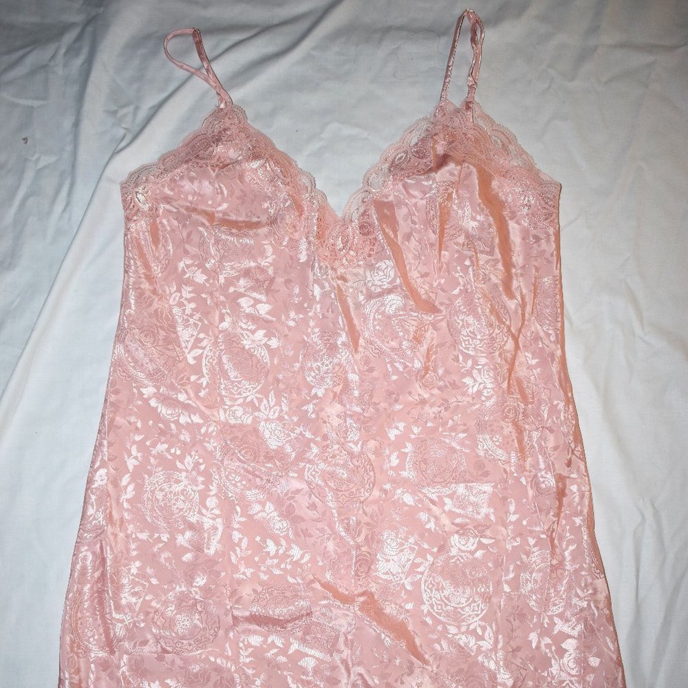 Victoria's Secret Pale Pink Satin Lace Slip Chemise